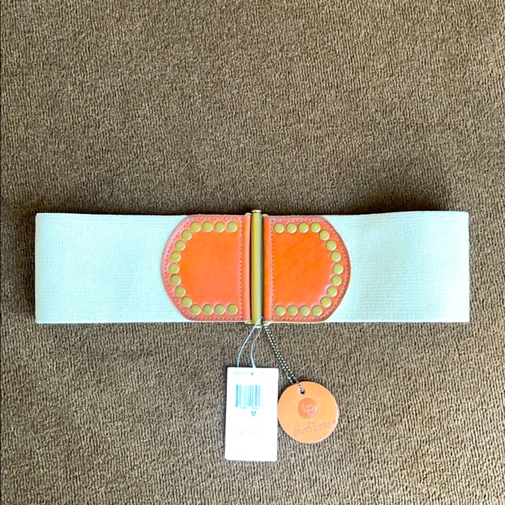 Linea Pelle Belt - Elastic with Leather and Stud